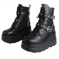 New Women Comfortable Ankle Boots Autumn Winter Round Toe Lace Up Shoes Women Outdoor Anti-slip Platform Boots Zapatos De Mujer