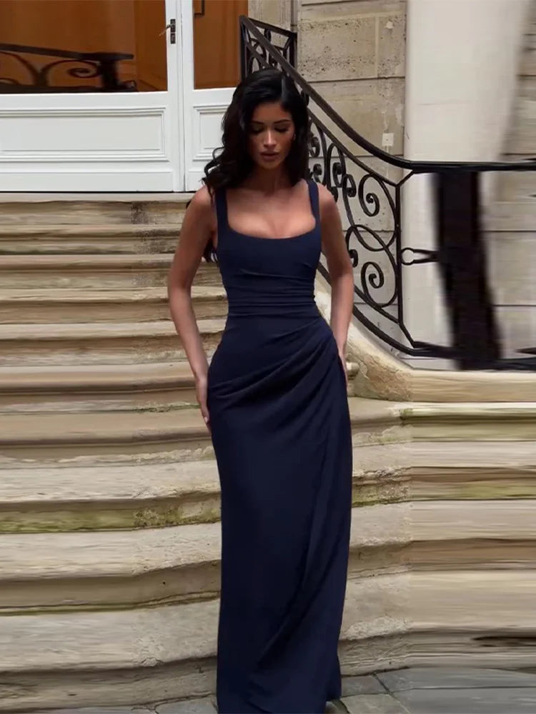 Abito Corto Sexy in Jacquard da Donna, Vestito Slim con Maniche a Halter e Schiena Scoperta, Abito da Festa Corto Femminile, Moda Estiva 2026, Tinta Unita, per Donna