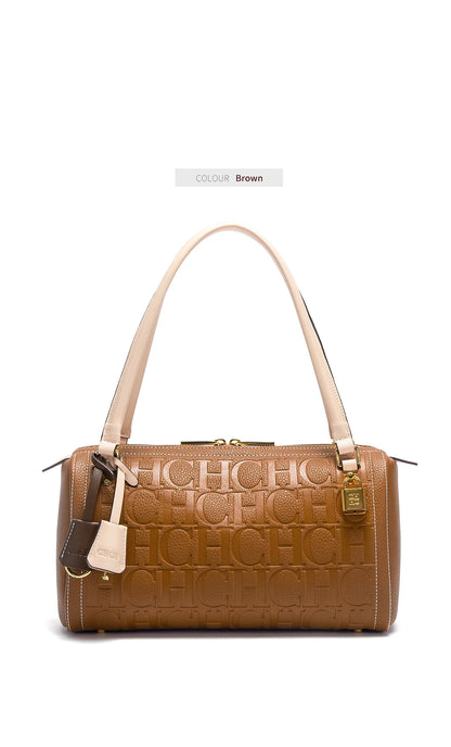 CH Borsa Boston da donna Autunno Inverno Nuova collezione Borse a tracolla con texture design a lettera