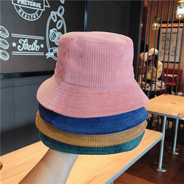 Cappello da pescatore per donna uomo autunno inverno velluto a coste tenere al caldo berretto da pescatore tinta unita Street Hip Hop parasole sito web ufficiale nuovo