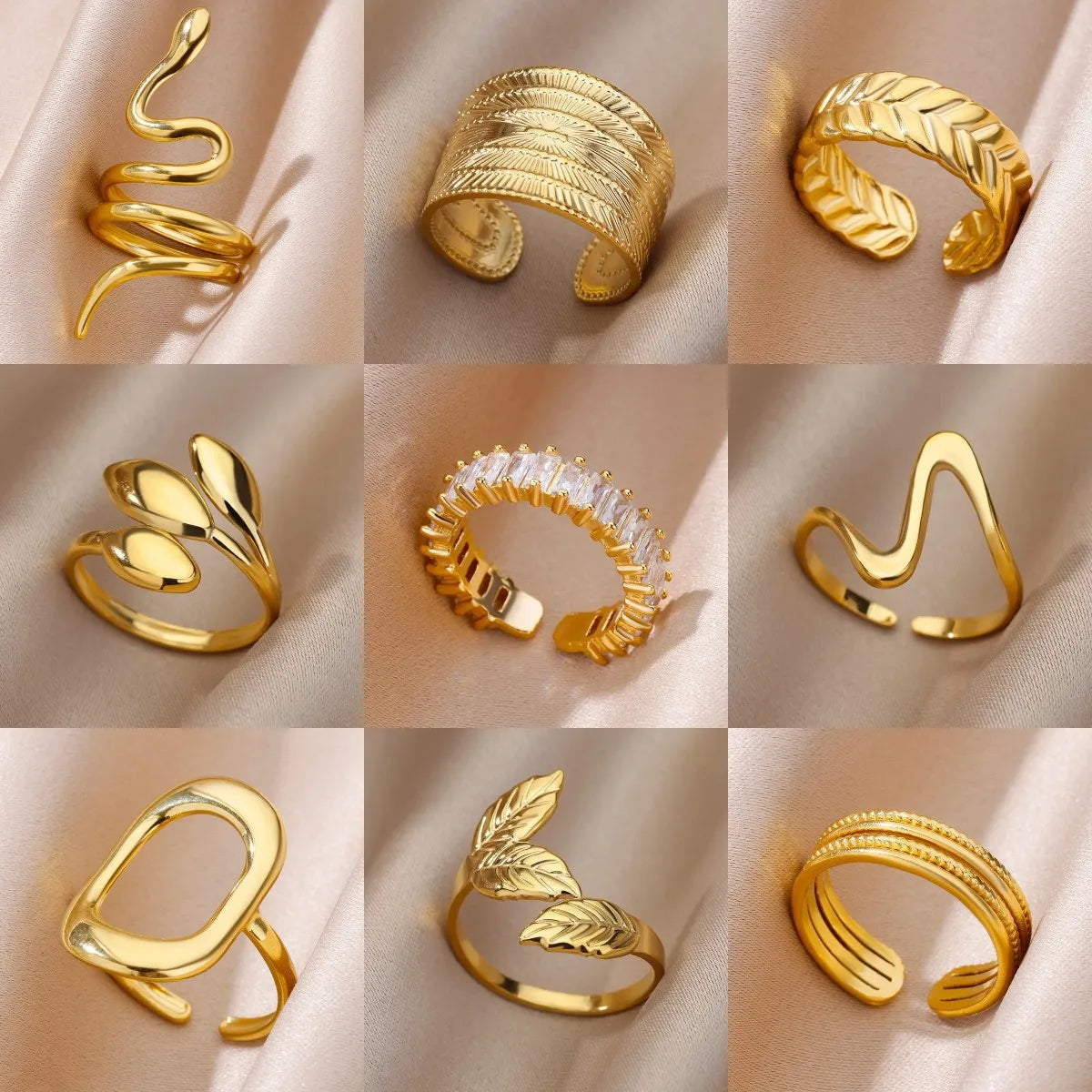 Anelli in acciaio inossidabile 316L per le donne Colore oro Non sbiadisce mai Anelli classici di lusso Anelli per coppie di nozze Gioielli Spedizione gratuita