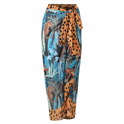Nuovo Abito da Spiaggia Sexy con Stampa Retrò 2026, Copricostume Lungo, Gonna per Feste, Costume da Bagno, Abbigliamento da Spiaggia