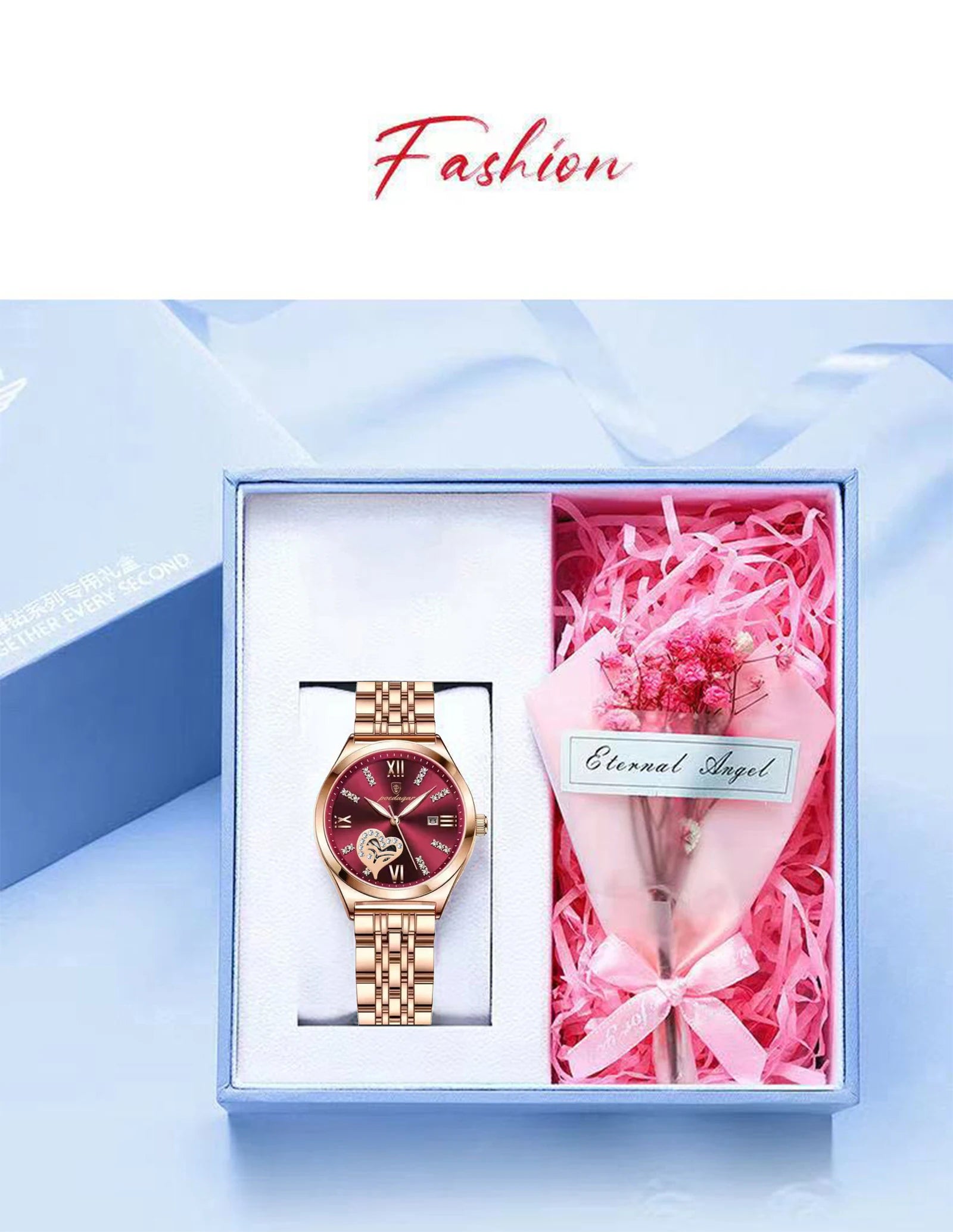 Orologi di lusso POEDAGAR per donna, impermeabili, luminosi, con datario, in acciaio inossidabile, casual, orologio da polso al quarzo da donna.