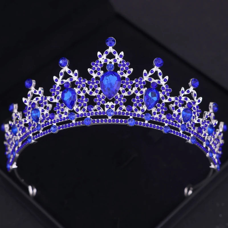 Diademi e corone di cristallo barocchi Festa con strass Prom Diadema Fascia da sposa Accessori per capelli da sposa Gioielli Corona Tiara Regalo