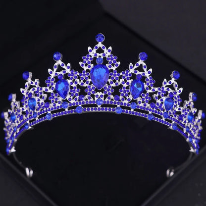 Diademi e corone di cristallo barocchi Festa con strass Prom Diadema Fascia da sposa Accessori per capelli da sposa Gioielli Corona Tiara Regalo