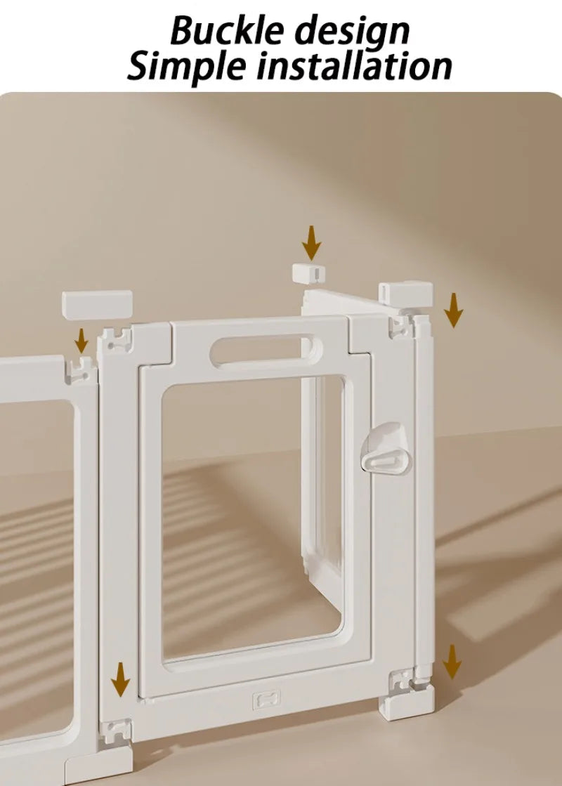 Recinzione per cani trasparente per interni Alta recinzione per cani da cortile in acrilico Gabbia per porte Mobili per cani Box Anti fuga Forniture per animali domestici