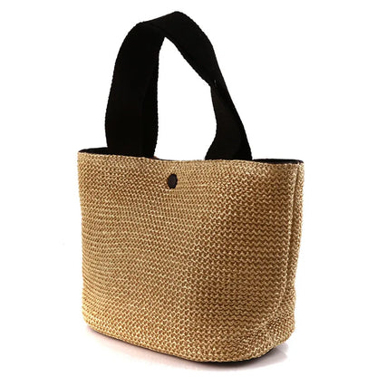 Borsa a tracolla a tracolla in paglia da spiaggia borsa a tracolla a secchiello in Rattan intrecciato estivo bohémien da donna borse a tracolla fatte a mano per le donne