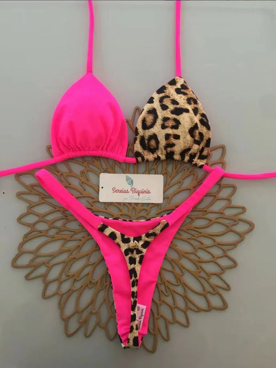 Micro Bikinis 2026 Push-Up Damen-Badeanzüge Sexy Bademode Brasilianisches Bikini-Set Tanga Biquini Print Badeanzug Sommer-Strandbekleidung