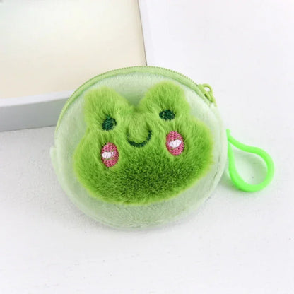 Cartone animato animale ragazzi portamonete in peluche bambini portamonete con cerniera custodia portaoggetti simpatici animali portafogli donna mini borsa regalo per bambini