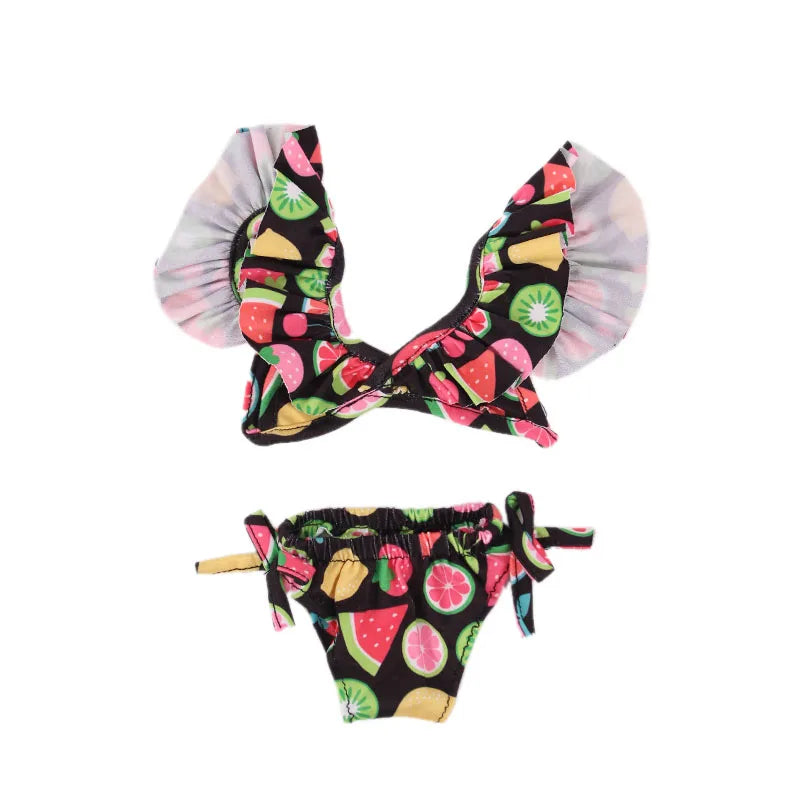 Costume da bagno per bambini in diversi stili, grazioso costume intero per bambole da 43 cm, accessori per bambole americane da 18 pollici, regali giocattolo per ragazze