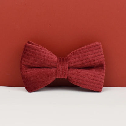 Set Collare e Guinzaglio per Cani in Corduroy Rosso Vino con Targhetta Personalizzata Incisa, Accessori per Animali Domestici