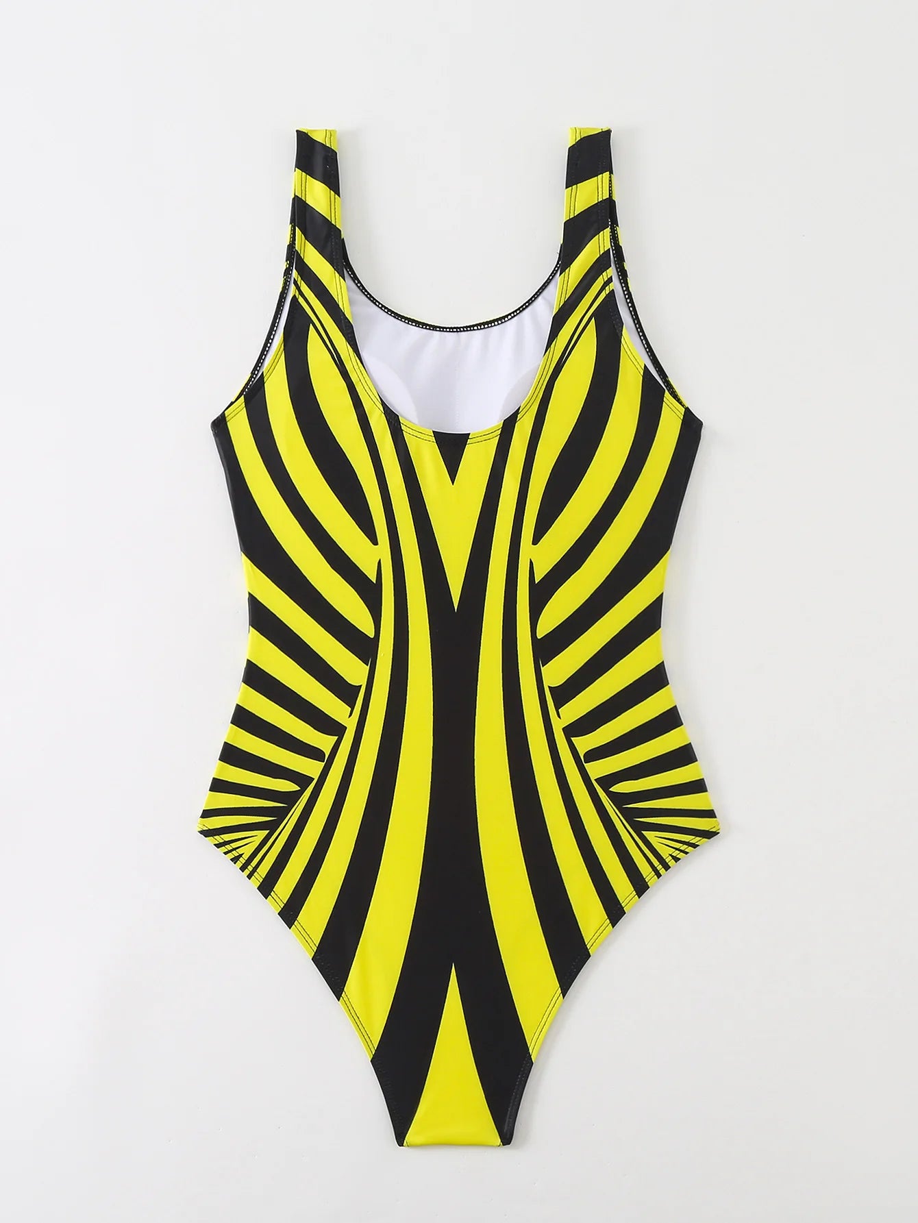 Women's One-Piece Bikini Swimsuit Stripe Pattern High Elasticity Beach Vacation Suitable for Swimming And Water Sports