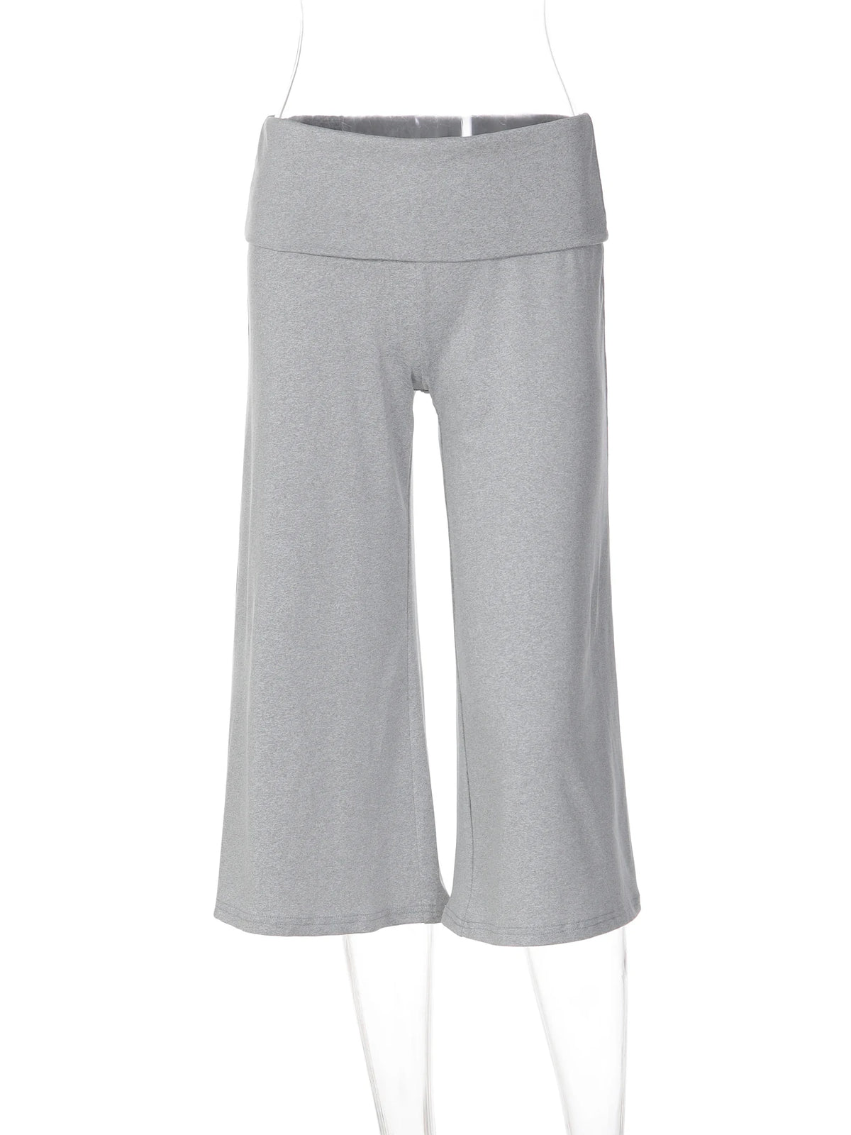Dulzura Pantaloni da donna a vita alta, tinta unita, vestibilità slim, lunghezza al polpaccio, casual, versatili, a zampa, lunghi, per feste, club, streetwear, abbigliamento estivo