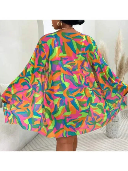 L-4XL Plus Size Set da 3 pezzi Bikini Cover Up Costume da bagno push up da donna Estate Mujer Costumi da bagno con controllo della pancia Set bikini oversize