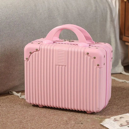Mini valigia da viaggio leggera da 14 pollici Scatola per cosmetici Organizzatore per bagagli a mano impermeabile Custodia per trucco Piccola custodia da imbarco protettiva