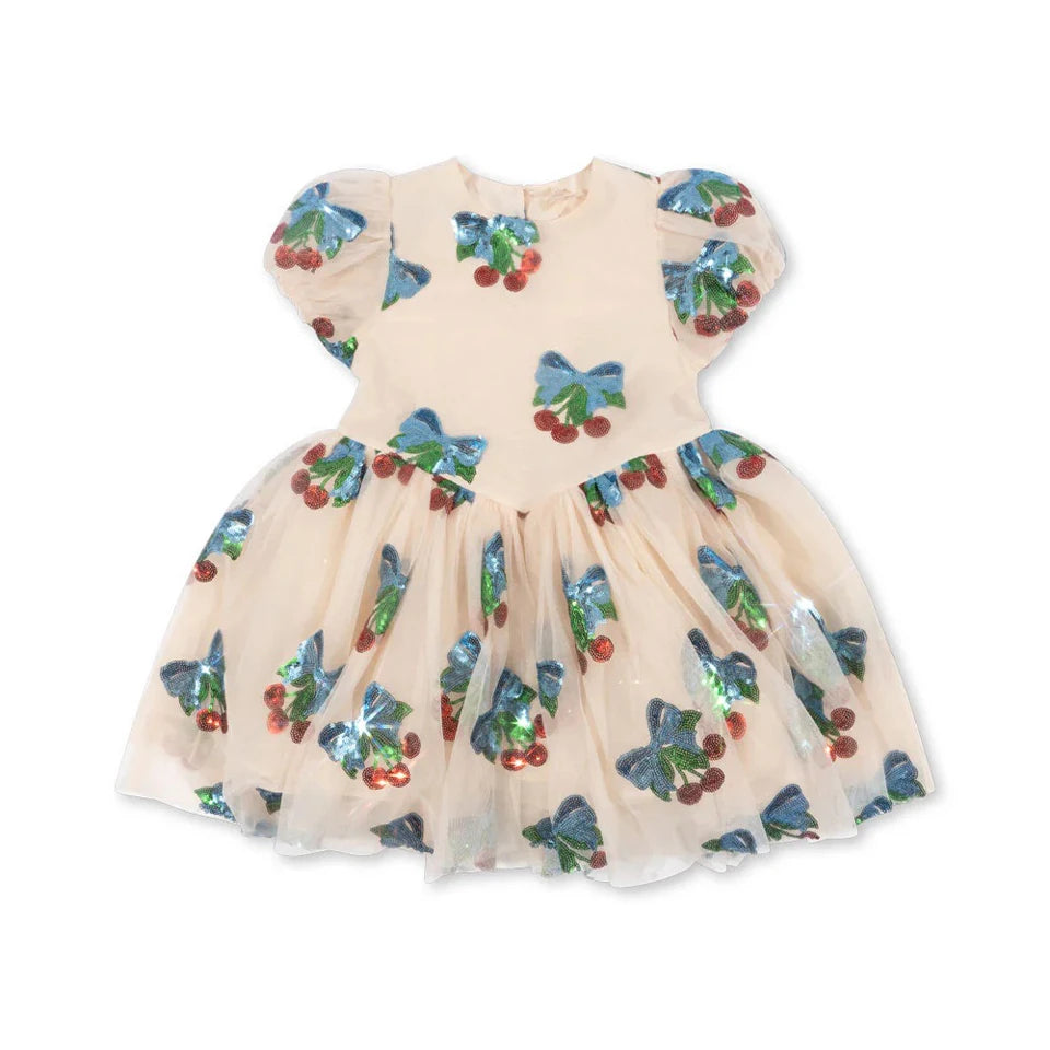 2025 KS Ragazze Graziosi Abiti da festa Estate Paillettes Fiocco Abito gonfio Neonate Rosa Abito Abito da principessa per bambini Abiti per bambini
