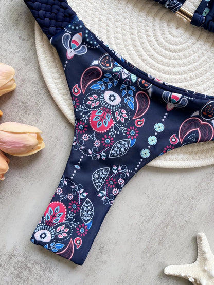 RUOTONSEPT Print Halter Mini Thong High Cut Bikini Female Swimsuit Women Swimwear Two-pieces Bikini set Bather Bathing Suit Swim