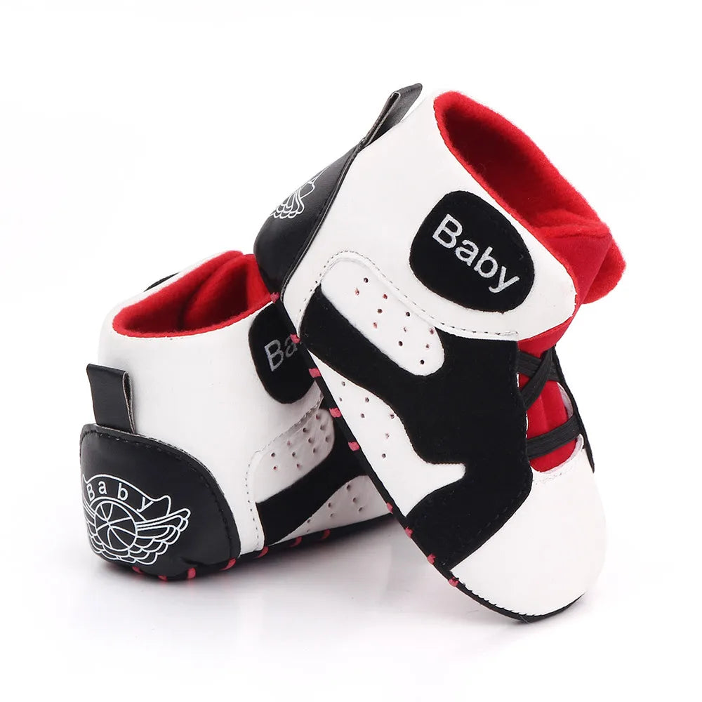 Meckior 2024 nuove neonate ragazze scarpe da ginnastica fondo morbido antiscivolo calcio per bambini scarpe sportive da basket primo camminatore scarpe da culla