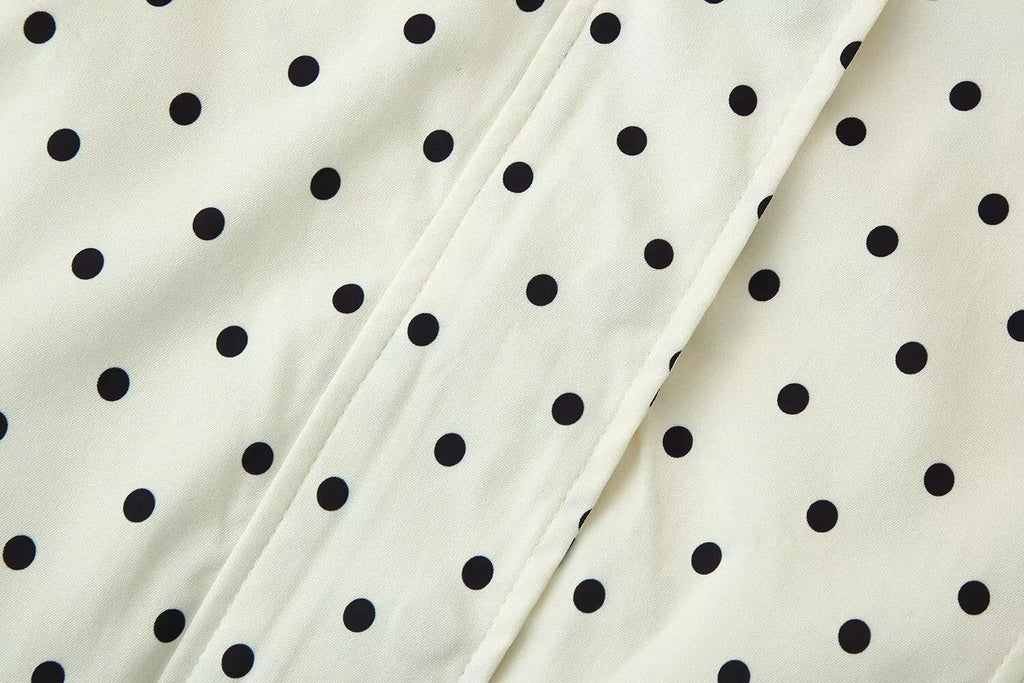 TARUXY Cappotto da giacca con stampa a pois alla moda Colletto alla coreana da donna Cappotto da lavoro a maniche lunghe Ins Hot Short Casual Giacche femminili
