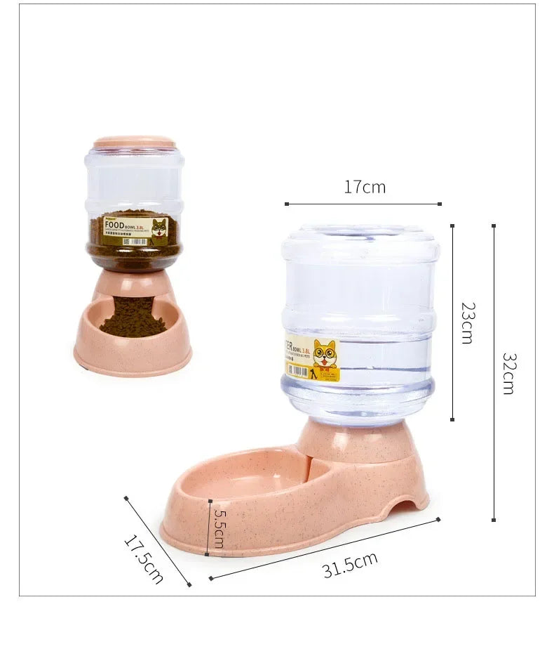 Mangiatoie automatiche per cani Bottiglia d'acqua in plastica Ciotola per gatti Alimentazione e bere Distributore d'acqua per cani Ciotola per animali domestici Forniture per animali domestici