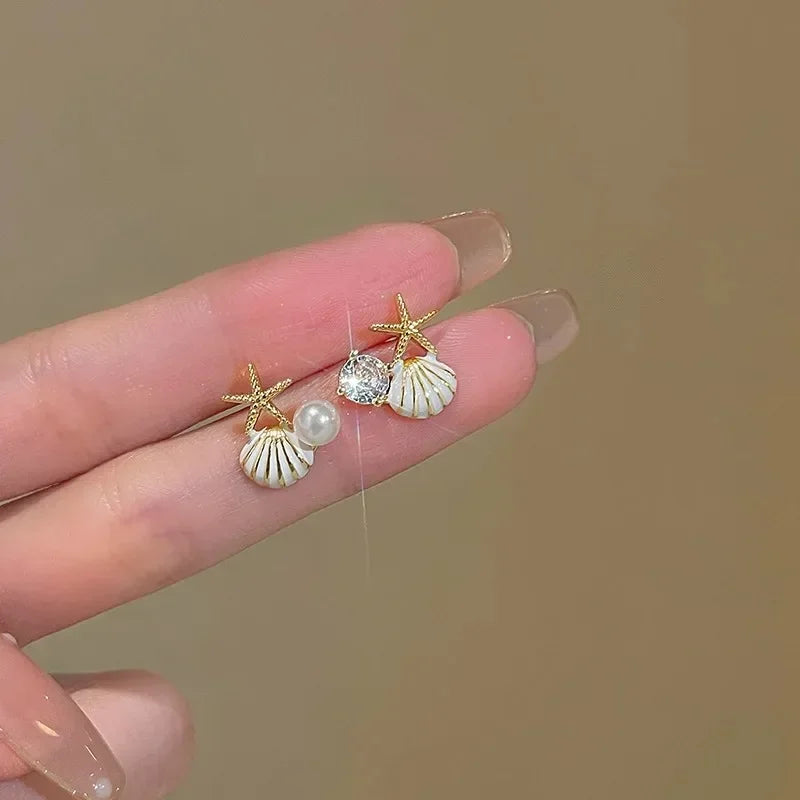 Nuovi orecchini a bottone in argento antico con personalità di conchiglia stereo gotica per uomo donna Ognissanti gioielli punk regalo accessorio per le vacanze