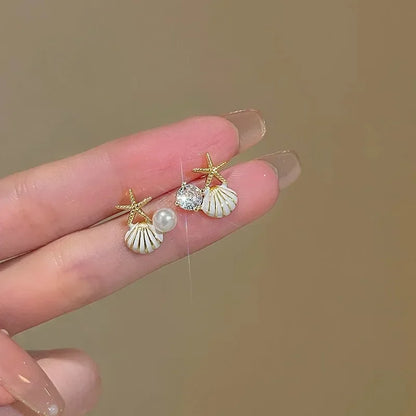 Nuovi orecchini a bottone in argento antico con personalità di conchiglia stereo gotica per uomo donna Ognissanti gioielli punk regalo accessorio per le vacanze
