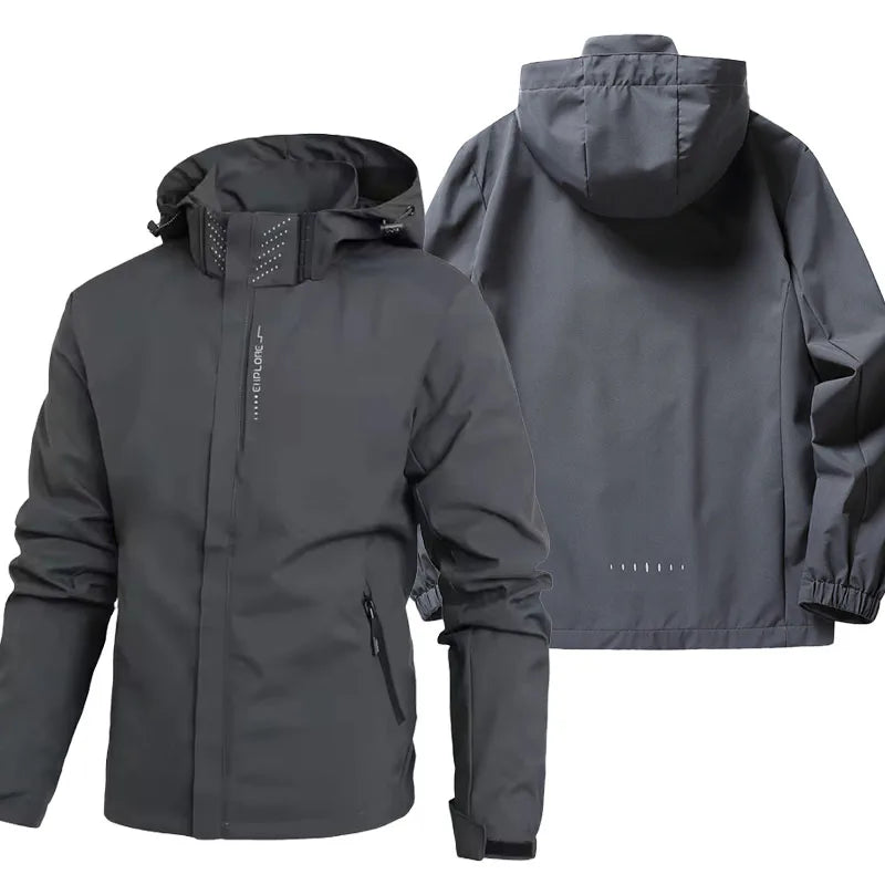 Giacca Antivento per Sport all'Aperto da Uomo e Donna, Impermeabile per Primavera/Autunno, Cappotto da Escursionismo con Cappuccio, Impermeabile con Logo Personalizzato