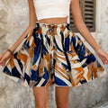 Pantaloncini bohémien da donna a vita alta con coulisse pantaloncini larghi pantaloncini da spiaggia comodi e leggeri pantaloni corti a gamba larga con stampa