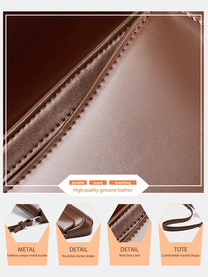 Borse di lusso Zency per donna, in vera pelle, stile francese, borsa a tracolla estiva da donna, borsa a spalla, borsa a tracolla sottobraccio.