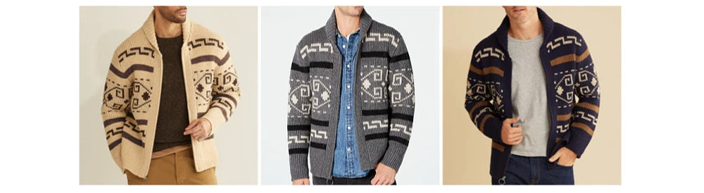 Cardigan invernale da uomo maglioni moda uomo maglione lavorato a maglia cappotti termici caldi Casual uomo casimmer risvolto giacche lavorate a maglia abbigliamento