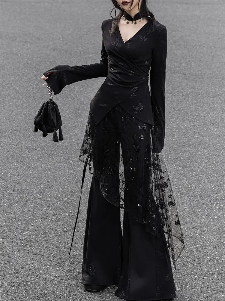 Harajuku Donne Fata Garza Glitter Gonne Vedere Attraverso La Fasciatura Irregolare Gonna Vintage Grunge Alla Moda Mujer Faldas Y2k Estetica
