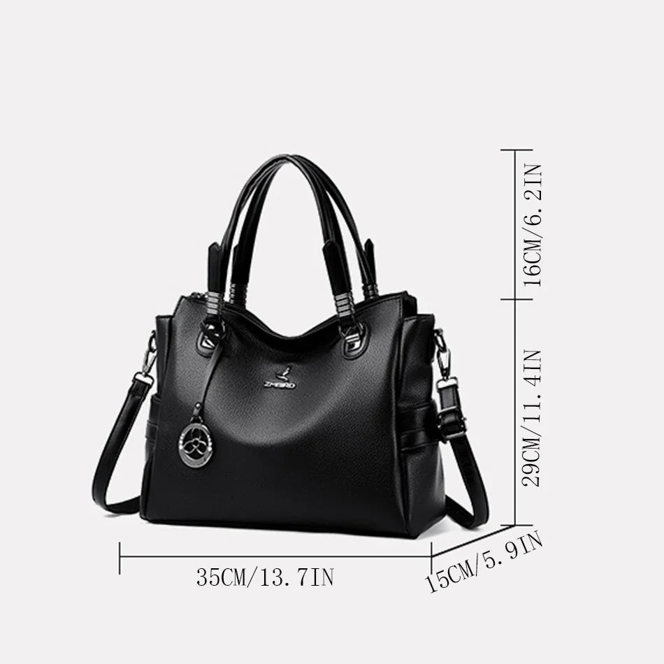 Borse di lusso in morbida pelle Borse da donna Designer 3 strati Borsa a tracolla con tracolla Sac Borsa da donna per lo shopping di grande capacità