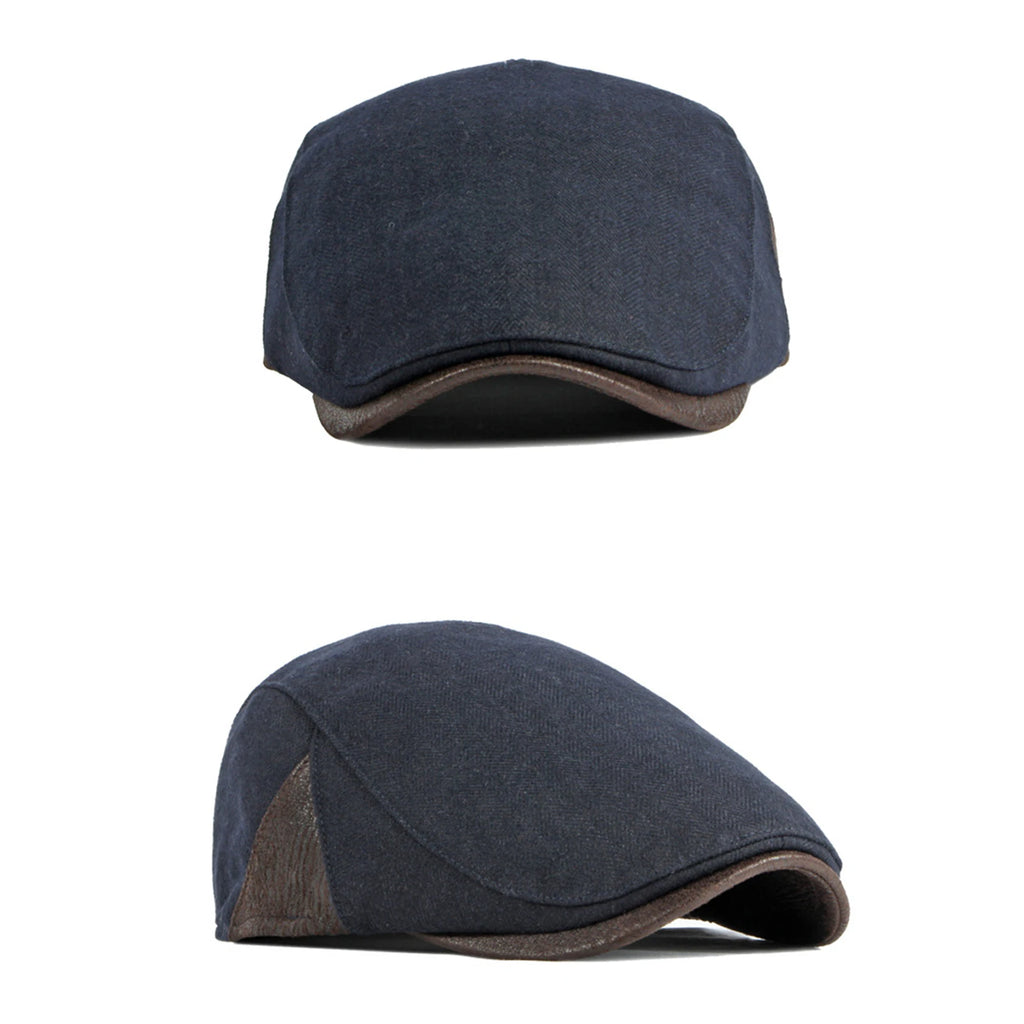 Cappello berretto retrò britannico per uomo Berretto invernale spesso e caldo in lana da strillone Berretto casual da esterno alla moda