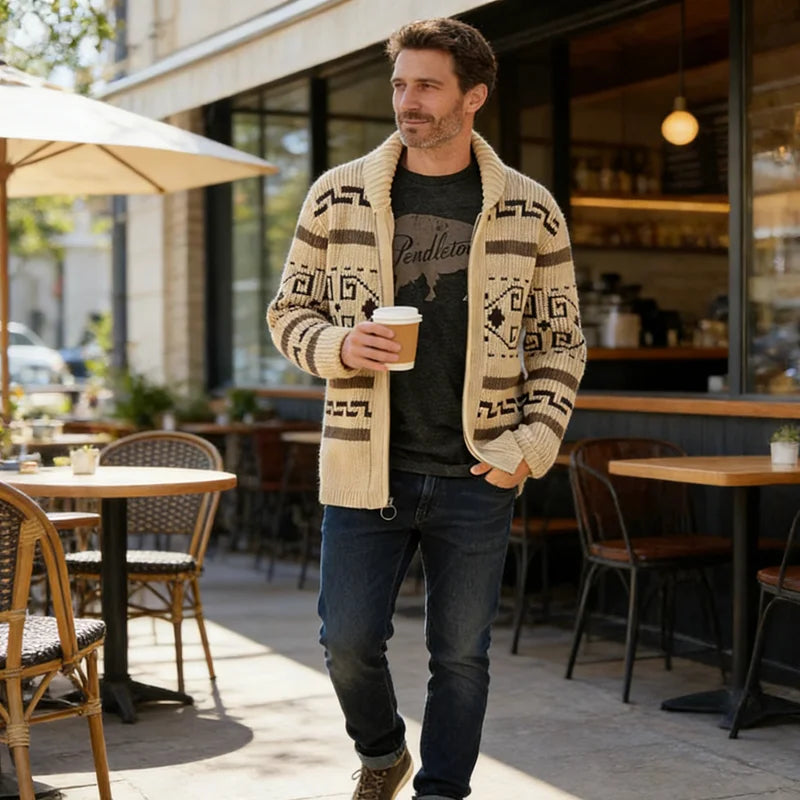 Cardigan invernale da uomo maglioni moda uomo maglione lavorato a maglia cappotti termici caldi Casual uomo casimmer risvolto giacche lavorate a maglia abbigliamento
