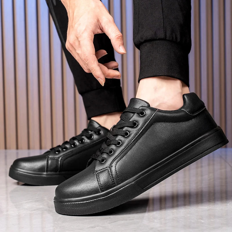 Scarpe casual da lavoro da uomo Scarpe mocassino morbide Scarpe casual comode da uomo Scarpe da ginnastica da uomo bianche nere solide autunnali