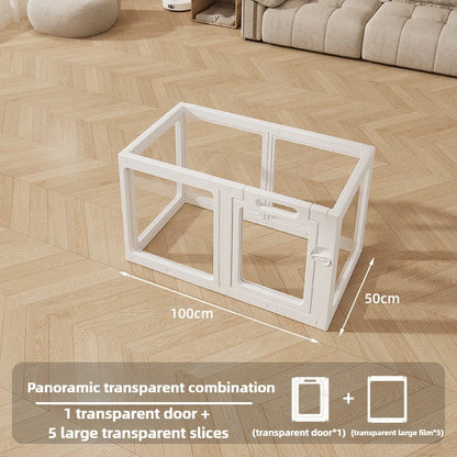 Recinzione per cani trasparente per interni Alta recinzione per cani da cortile in acrilico Gabbia per porte Mobili per cani Box Anti fuga Forniture per animali domestici