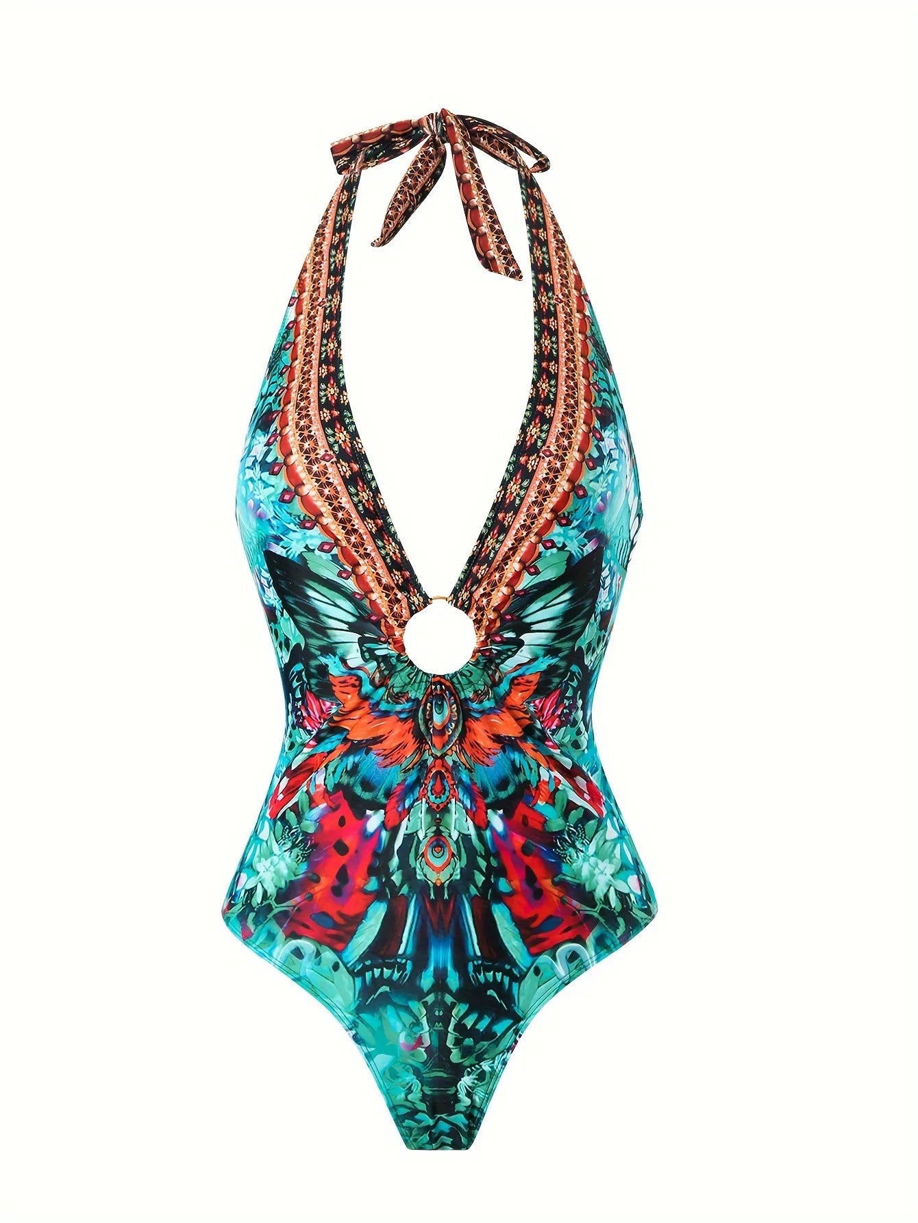 Costume da bagno floreale con stampa floreale con volant monospalla blu Set copricostume singolo micro monokini costumi da bagno sexy per ragazze Summer Beach