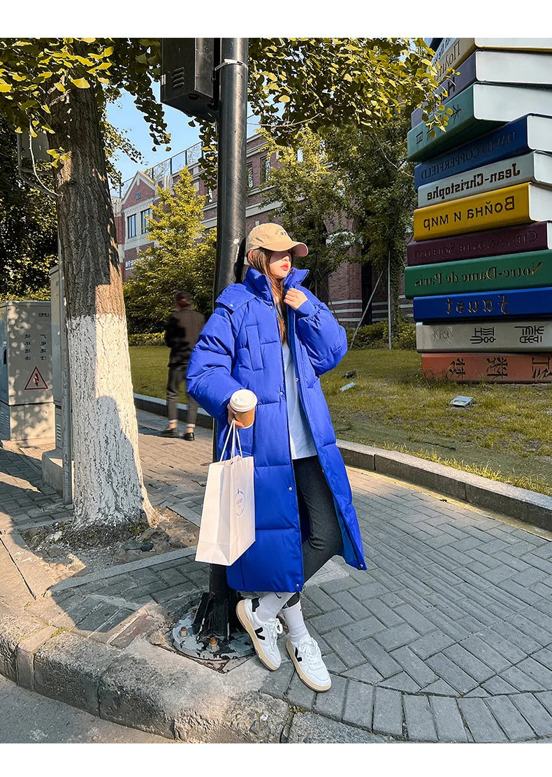 Cappotto freddo da donna invernale parka giacca imbottita lunga con cappuccio Plus Size cappotto Super caldo capispalla da neve all'ingrosso a buon mercato coreano