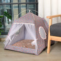 Tenda per gatti con fiori spezzati Tenda semi chiusa per celebrità Internet Nido universale per tutte le stagioni Forniture per animali domestici Nido estivo per cani e gatti