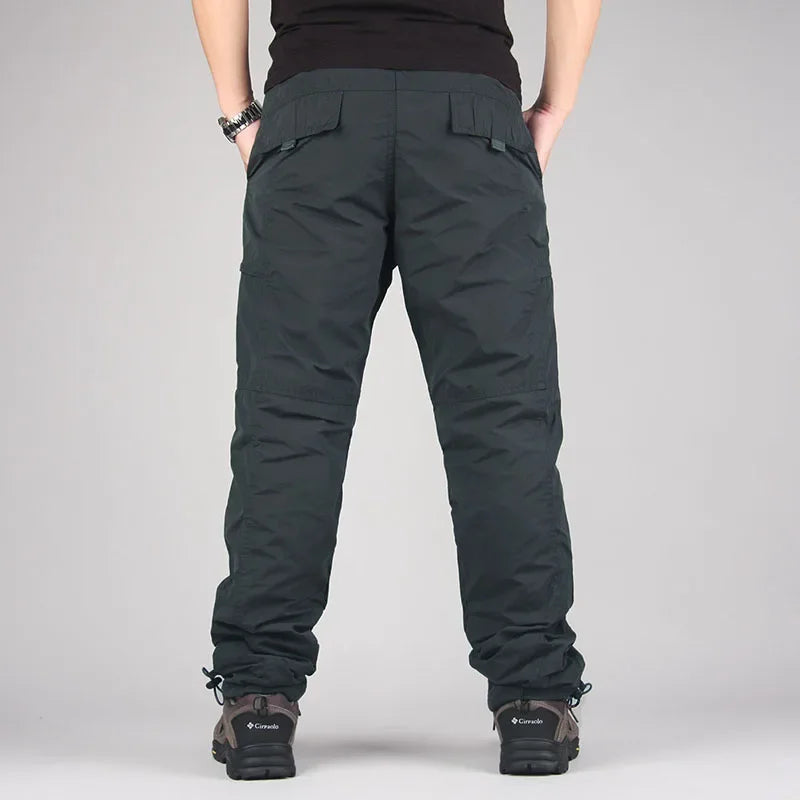 Pantaloni cargo in pile da uomo Pantaloni tattici in peluche invernale Pantaloni da jogging casual 3XL Pantaloni termici caldi da corsa coreani allentati