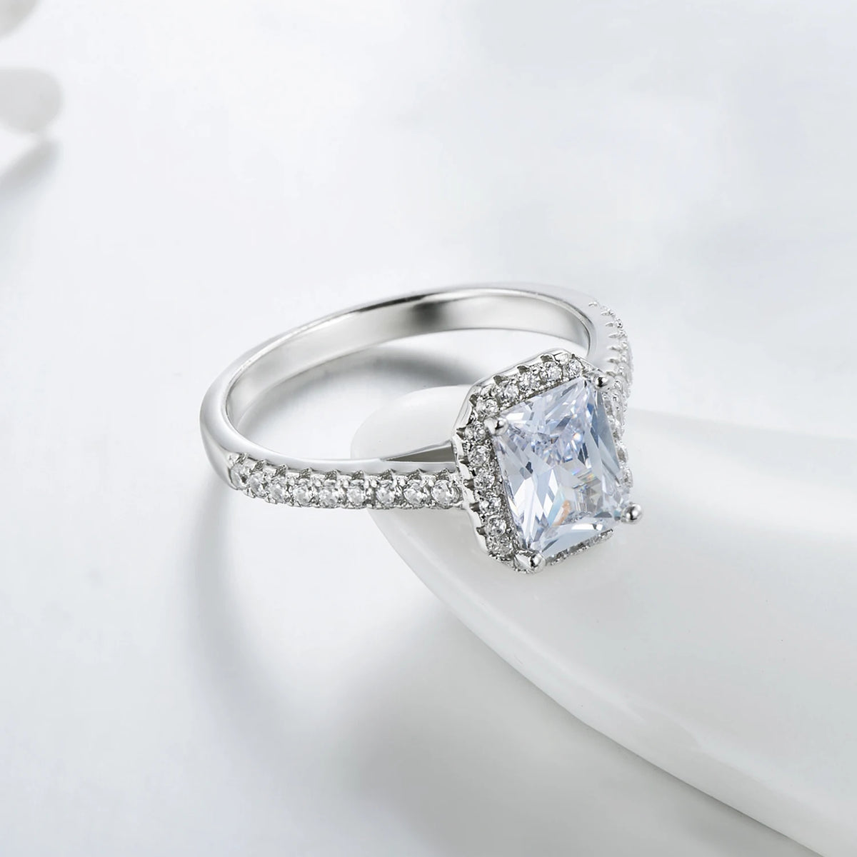 R&J 925 Solid Silver Rings For Women Wedding Jewelry Bijoux AAAAA zirconia vintage Accessories Engagement Bague Bijouterie