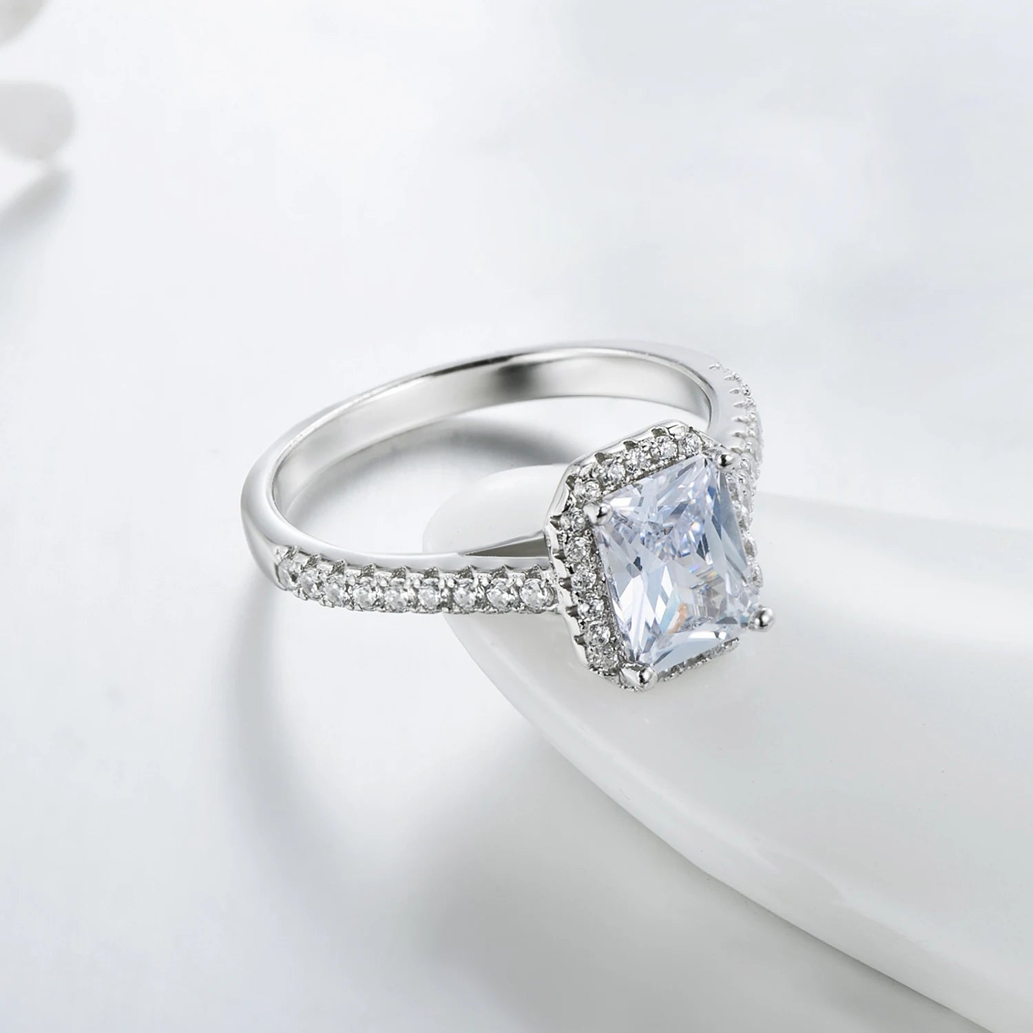R&J 925 Solid Silver Rings For Women Wedding Jewelry Bijoux AAAAA zirconia vintage Accessories Engagement Bague Bijouterie