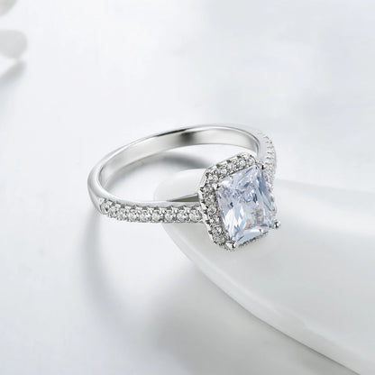 R&J 925 Solid Silver Rings For Women Wedding Jewelry Bijoux AAAAA zirconia vintage Accessories Engagement Bague Bijouterie