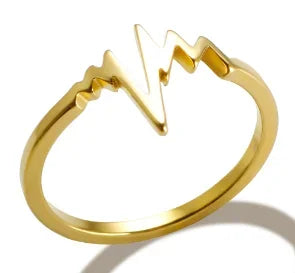 Anello minimalista con cuore d'amore in acciaio inossidabile per donna Anelli con zirconi intarsiati Gioielli di moda romantici impermeabili color oro