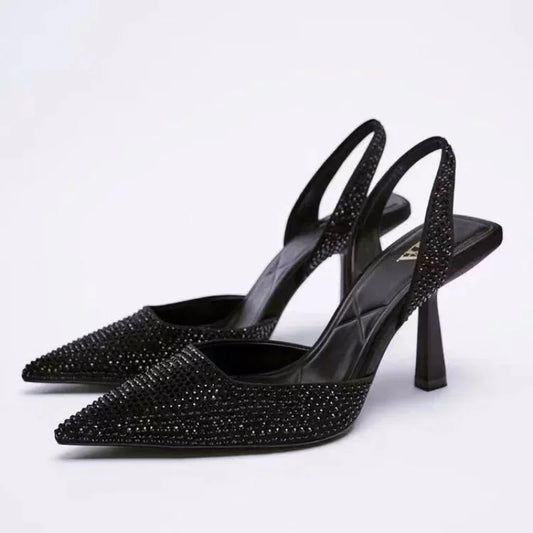 Damensandalen Sommer Neu Frühling Elegante Damen High Heels Spitze High Heels Mode Damenschuhe Sandalen