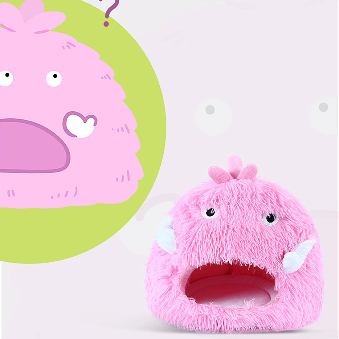 Cuccia per gatti cuccia per cani Cute Monster Cartoon Warm Plush Kitten Cushion Basket tenda Puppy Cave Nest Mat Bag forniture per animali domestici al coperto