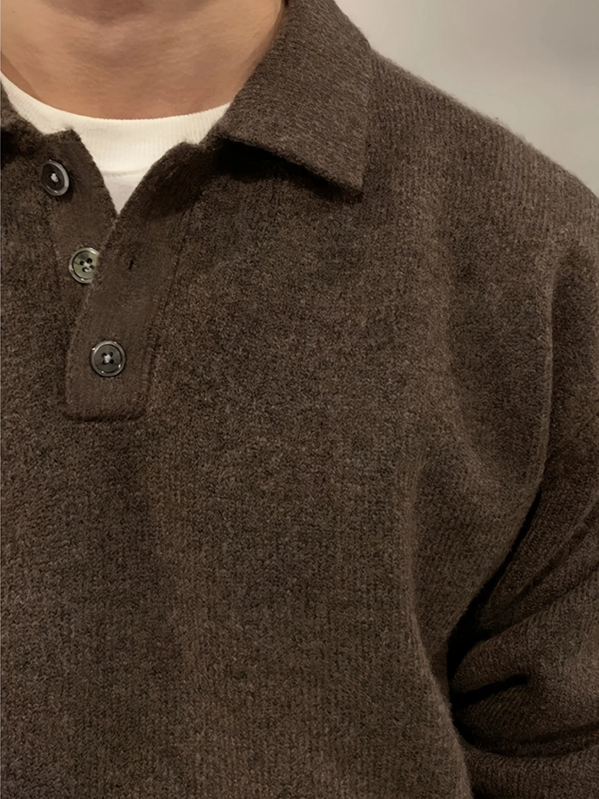 LVLAEA Camicia a maniche lunghe da uomo Tinta unita Risvolto Colletto abbottonato Autunno Inverno Pigiama Moda calda Vestibilità ampia Stile vecchio denaro