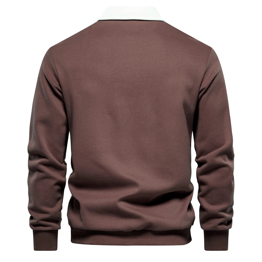 2023 nuove felpe con collo a polo dal design alla moda autunnale per uomo felpe da uomo in cotone di qualità casual e da indossare sociali