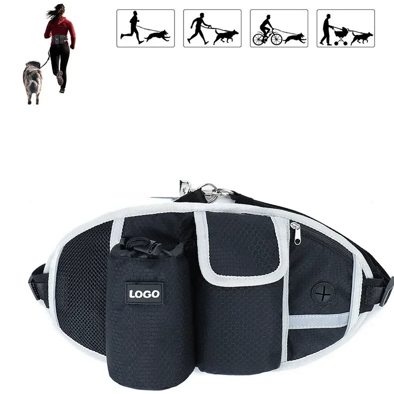 Nuovo marsupio per animali domestici all'aperto con corda da traino Sport multifunzionali Corsa Allenamento fitness Marsupio da passeggio per cani Forniture per animali domestici