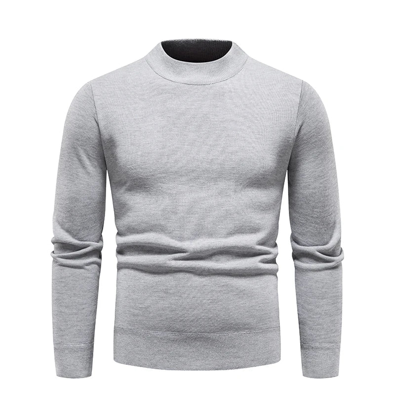 Nuovo maglione dolcevita invernale maglioni pullover casual da uomo spessi maglioni dolcevita sottili caldi di qualità tinta unita pullover da uomo